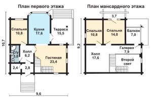 Планировка этажей дома